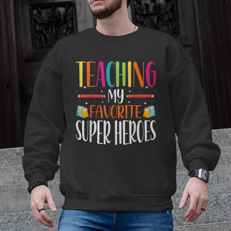 Teaching My Favorite Superheros Men Women SPED Teacher Men Graphic Sweatshirt