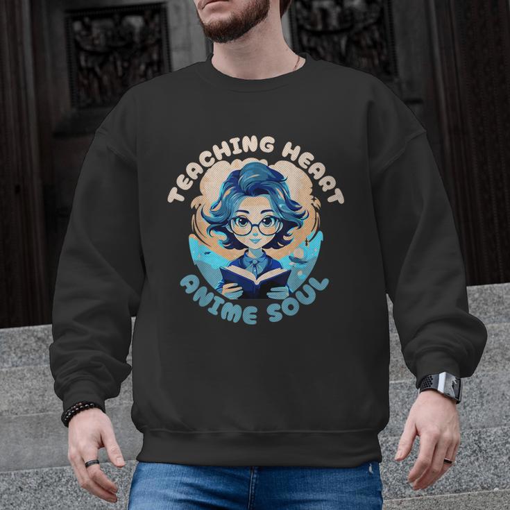 Teaching Heart Anime Soul Teacher Otaku Manga Men Graphic Sweatshirt