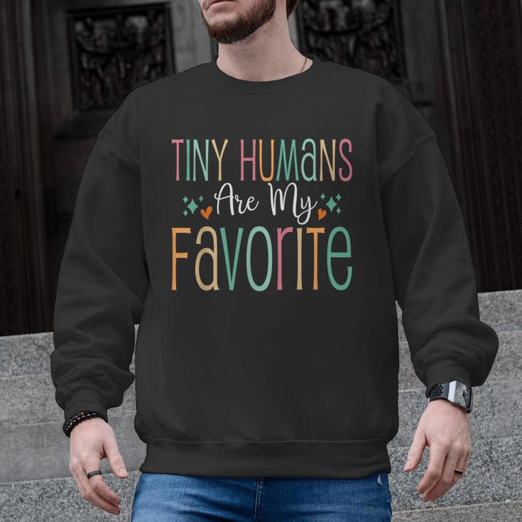 Teaching Preschool Teacher Tiny Humans Are My Favorite Men Graphic Sweatshirt