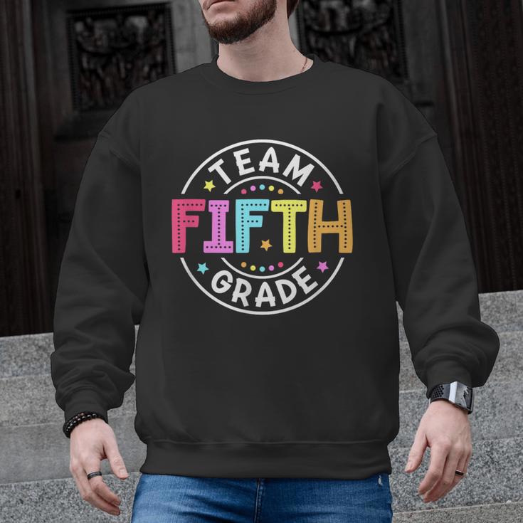 Team Fifth Grade Teacher Back To School 5th Grade Squad Kids Men Graphic Sweatshirt