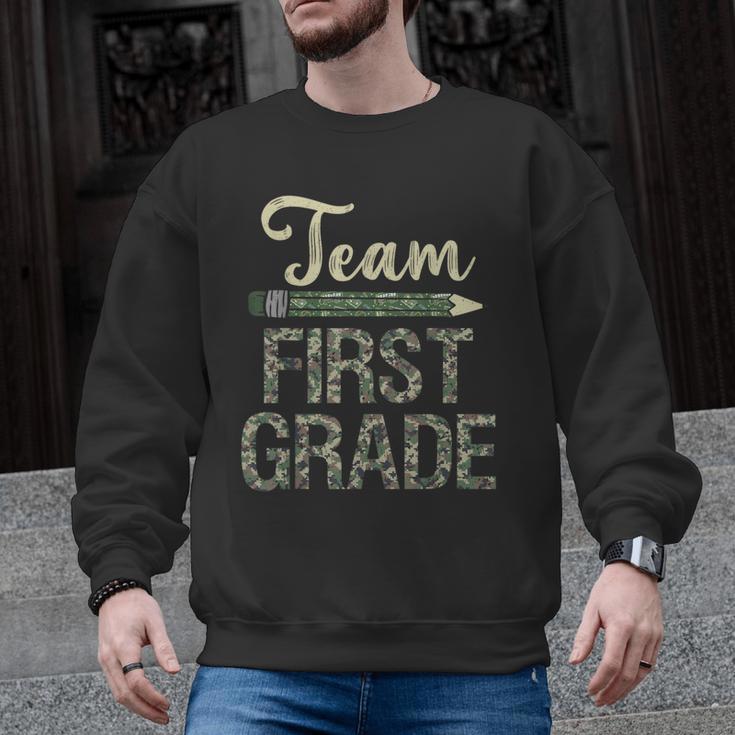 Team First Grade Camo 1st Grade Teacher Camouflage Men Graphic Sweatshirt