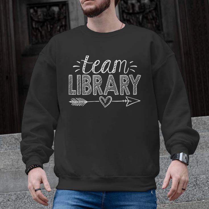 Team Library Tee Teacher Student Back To School Men Graphic Sweatshirt