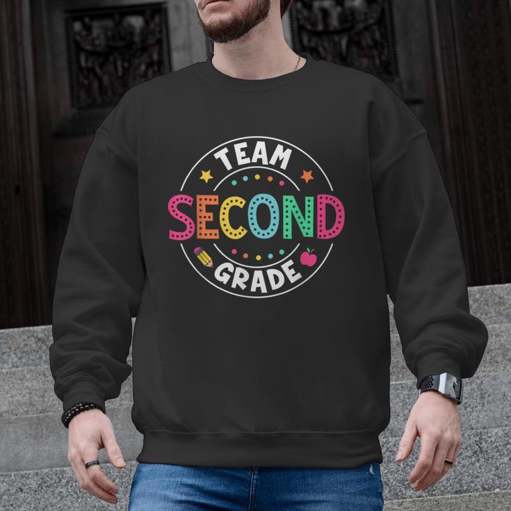 Team Second Grade Teacher Back To School 2nd Grade Squad Men Graphic Sweatshirt