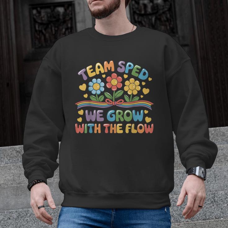 Team SPED We Grow With The Flow Special Ed Teacher Men Graphic Sweatshirt