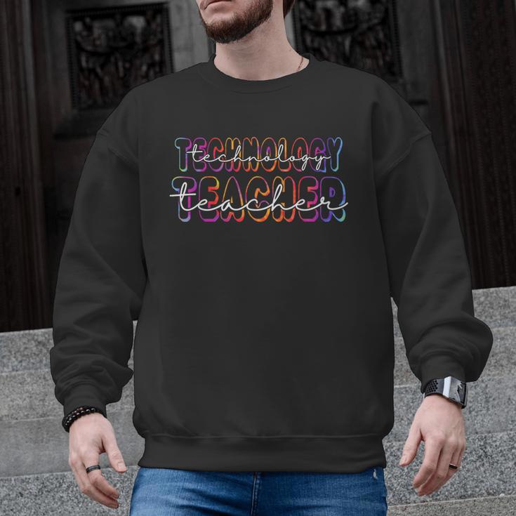 Technology Teacher Student First Day Back To School Tie Dye For Men Women Girls Kids Men Graphic Sweatshirt