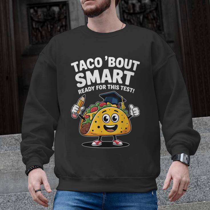 Test Day Teacher Shirt Motivational Testing Day Taco Testing Men Graphic Sweatshirt
