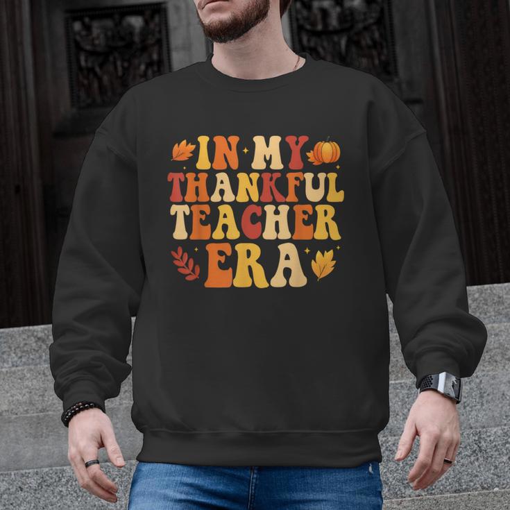 In My Thankful Teacher Era Autumn Thanksgiving Fall Season Men Graphic Sweatshirt