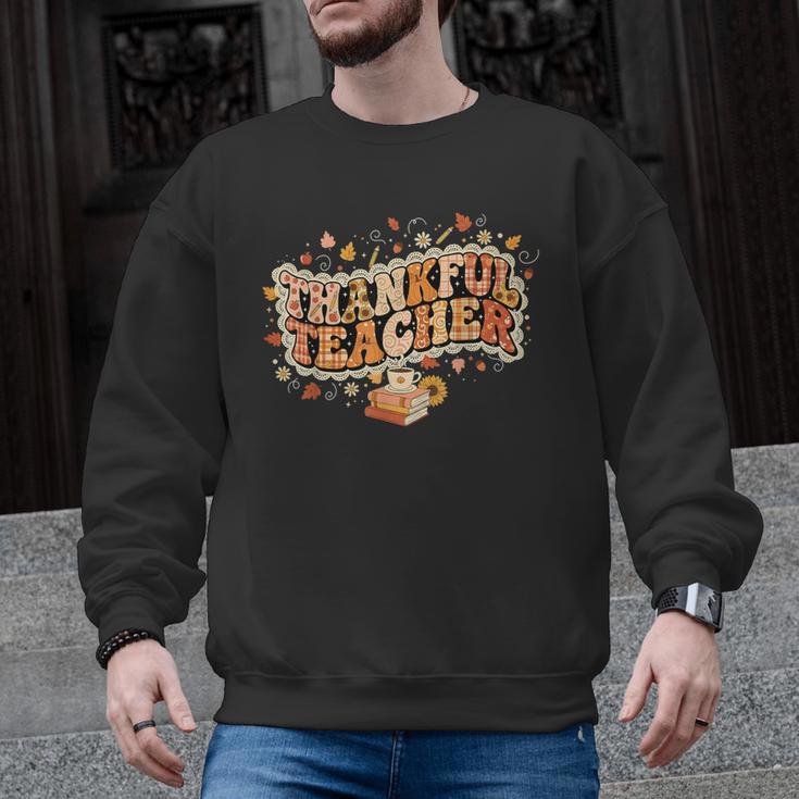Thankful Teacher Shirts For Women Teach Thanksgiving Teacher Men Graphic Sweatshirt