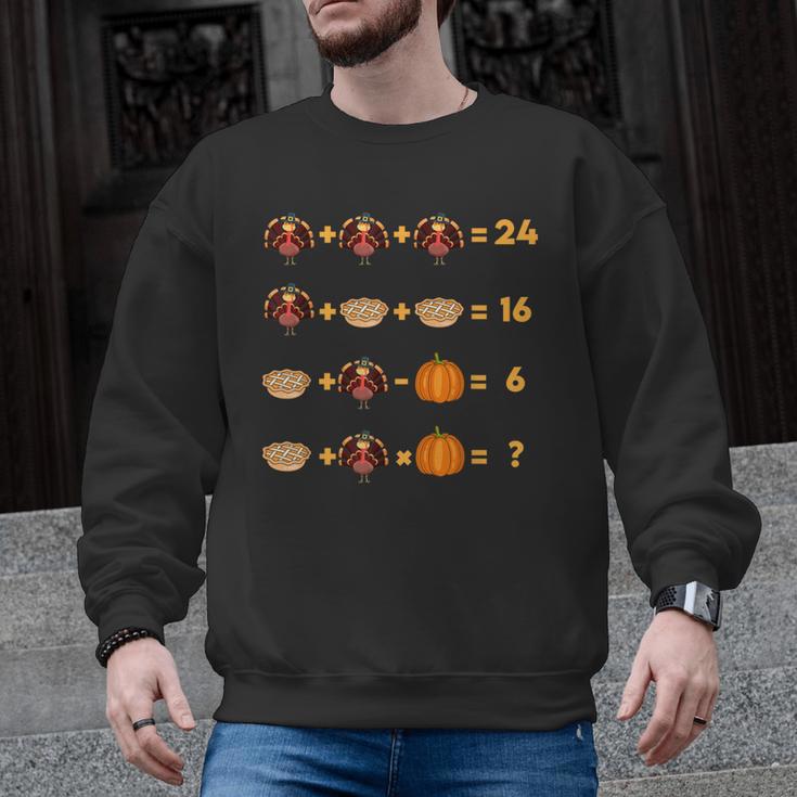 Thanksgiving Order Of Operations Turkey Quiz Math Teacher Men Graphic Sweatshirt