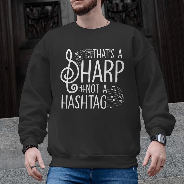 That's a Sharp Not a Hashtag Music Teacher Musicians Men Graphic Sweatshirt