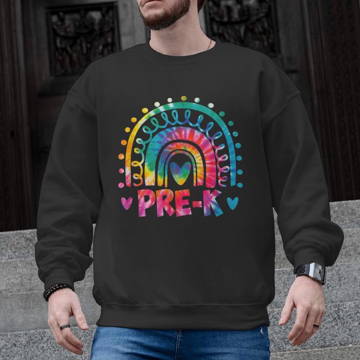 Tie Dye Prek Teacher Rainbow Preschool Back To School Girl Men Graphic Sweatshirt