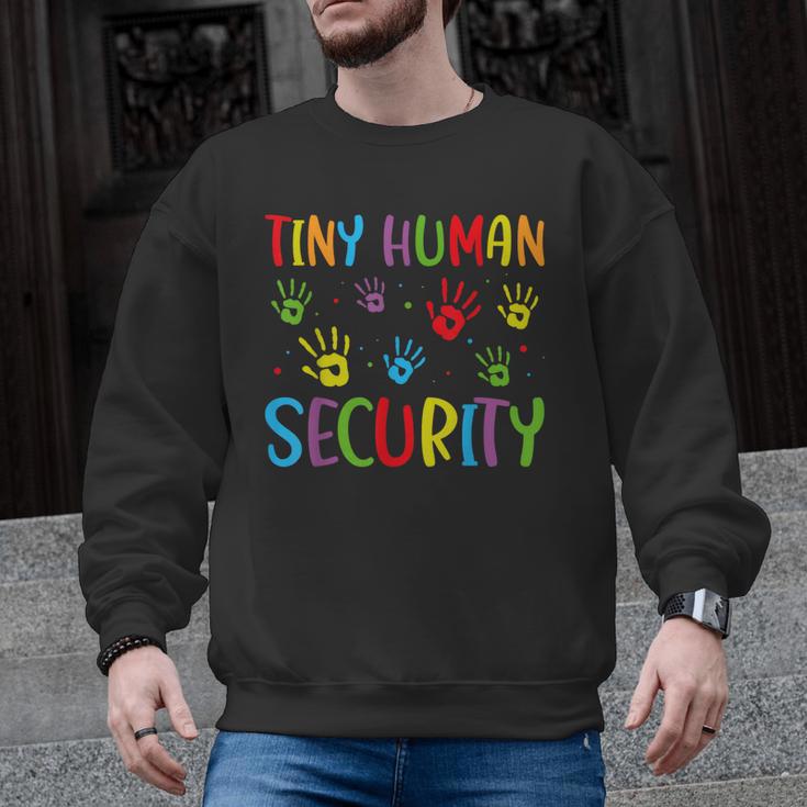 Tiny Human Security Preschool Childcare Teacher Babysitters Men Graphic Sweatshirt