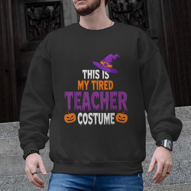 Tired Teacher Costume For Halloween Teachers Men Graphic Sweatshirt