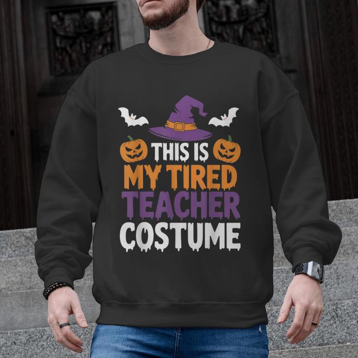 Tired Teacher Costume For Humor Halloween Men Graphic Sweatshirt