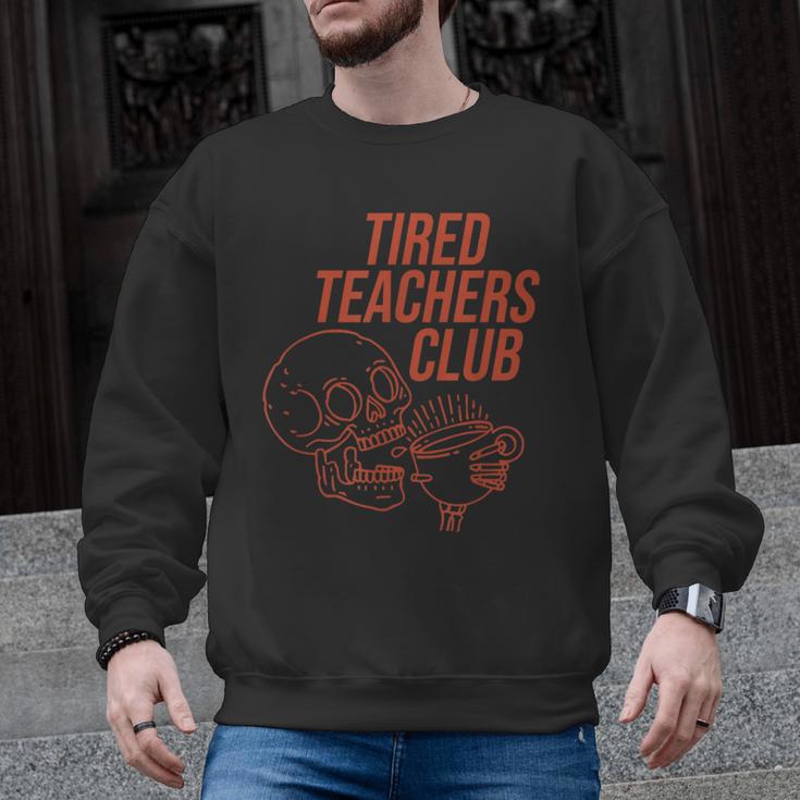 Tired Teachers Club Men Graphic Sweatshirt