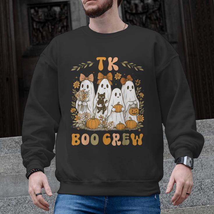TK Boo Crew Preppy Halloween Floral Ghost TK Teacher Team TK Men Graphic Sweatshirt