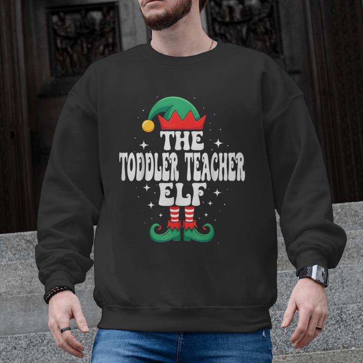 The Toddler Teacher Elf Christmas Matching Family Men Graphic Sweatshirt