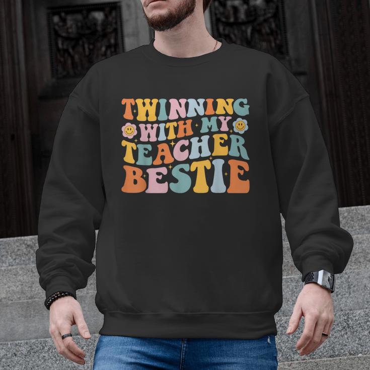 Twinning With My Teacher Bestie Twin Day Matching For Men Women Kids Men Graphic Sweatshirt
