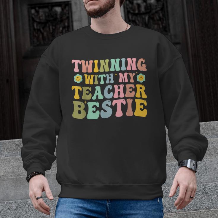 Twinning With My Teacher Bestie Twin Day Matching Teachers For Men Women Girls Kids Men Graphic Sweatshirt