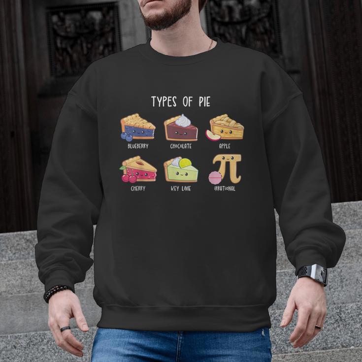 Types Of Pie Pi Day Math Teacher Geek 314 Math Pun Men Graphic Sweatshirt