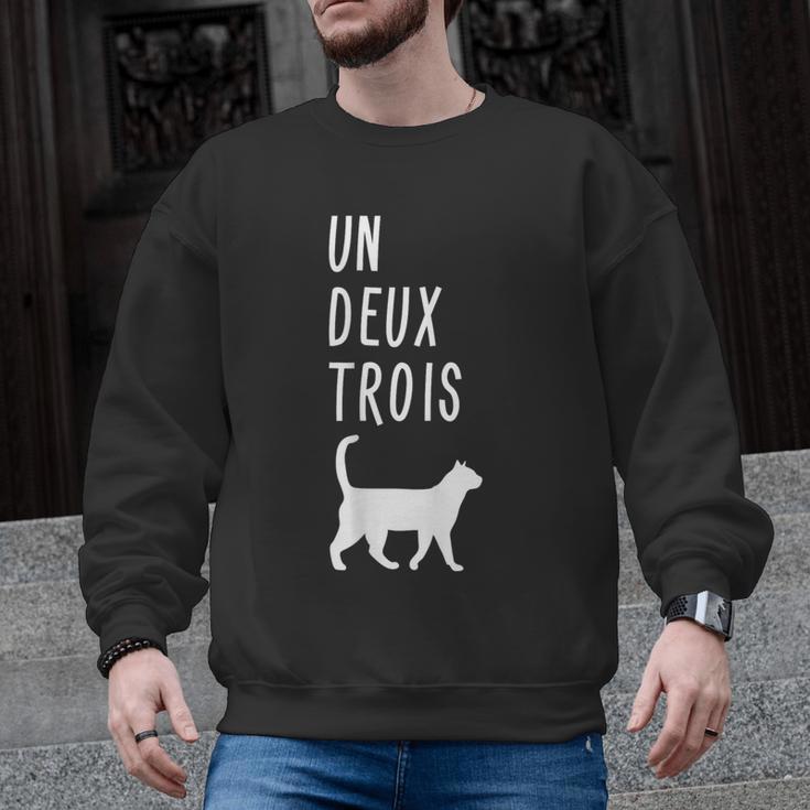 Un Deux Trois Cat Shirt French Teacher Men Graphic Sweatshirt