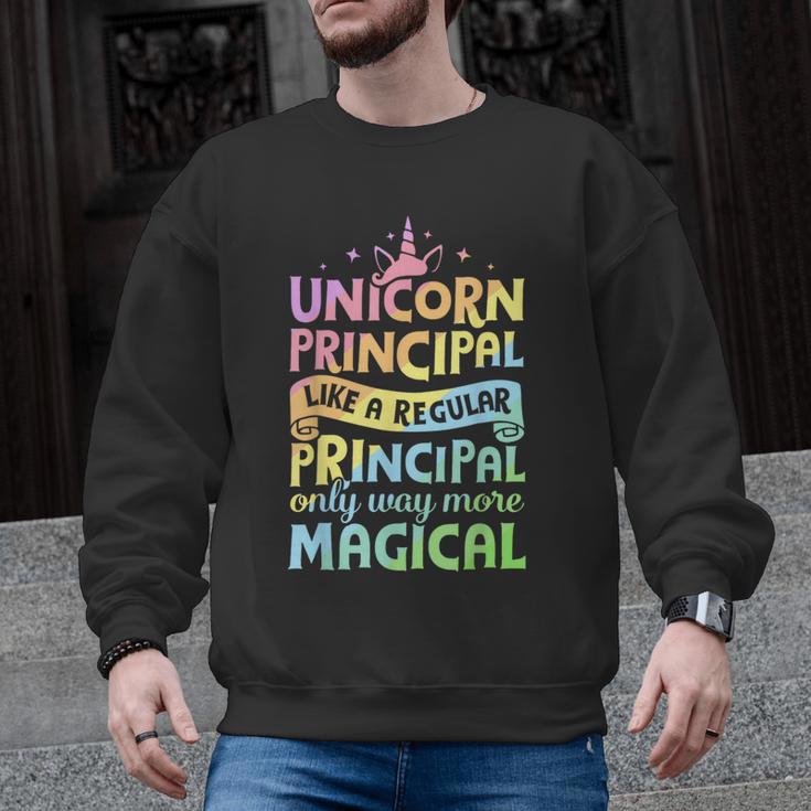 Unicorn Principal Back To School Teacher Appreciation Men Graphic Sweatshirt