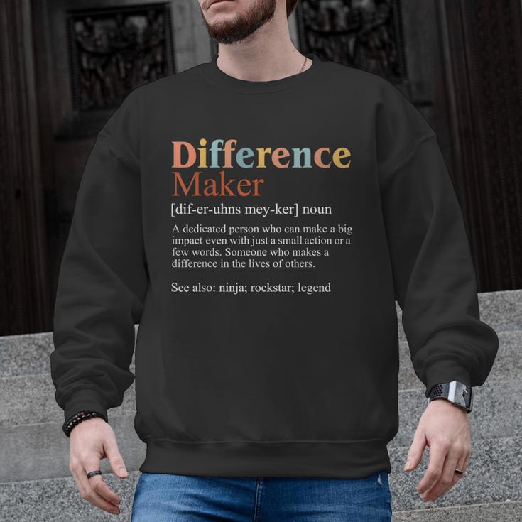 Vintage Difference Maker Definition Teachers Mom Boss Women Men Graphic Sweatshirt