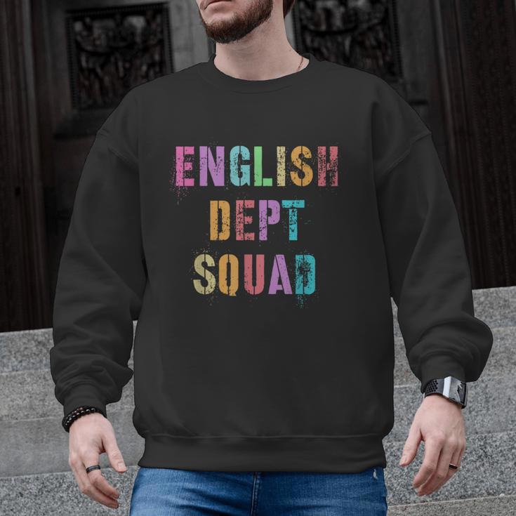 Vintage ENGLISH DEPT SQUAD Back To School Teacher Student Men Graphic Sweatshirt