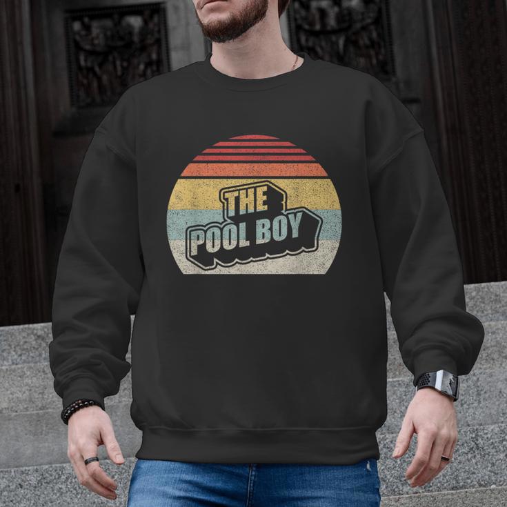 Vintage Retro The Pool Boy Men Graphic Sweatshirt