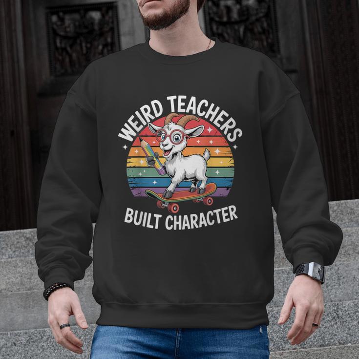 Weird Teachers Build Character Teacher Men Graphic Sweatshirt