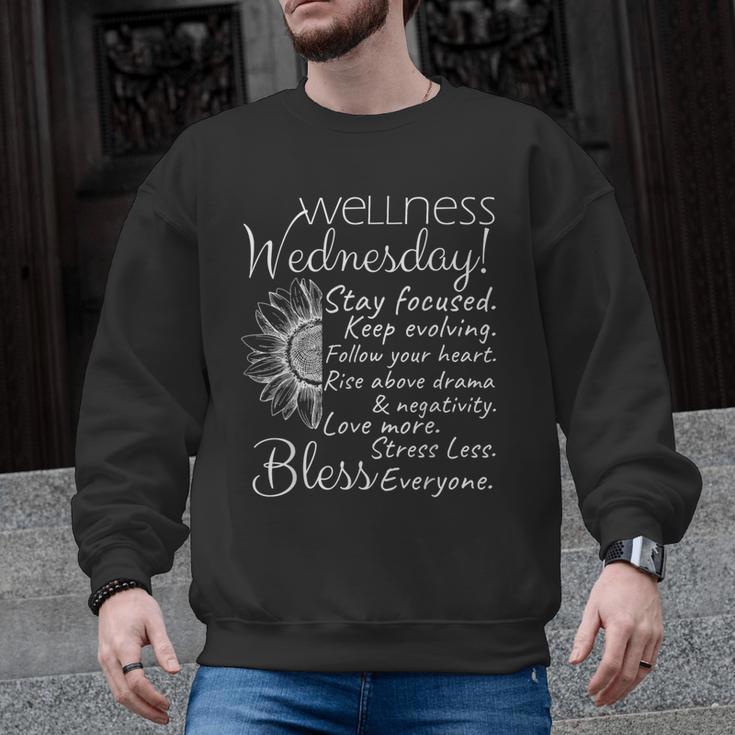 Wellness Wednesday Nurse Counselor Teacher Quotes Men Graphic Sweatshirt