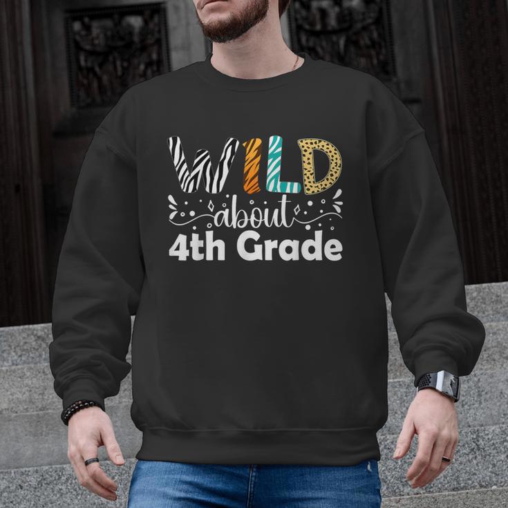 Wild About 4th Grade First Day Of School Teacher Student Men Graphic Sweatshirt