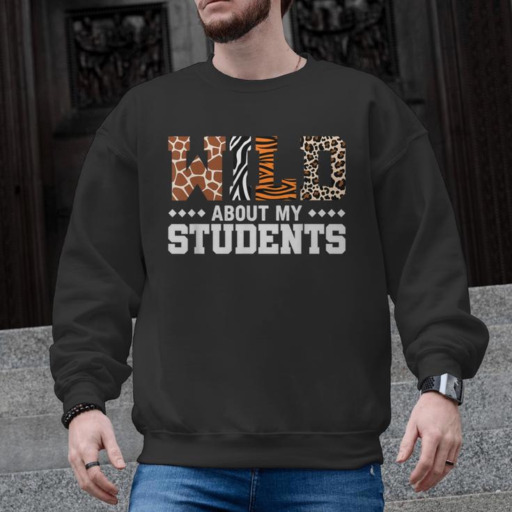 Wild About My Students Shirt Animals Teacher Men Graphic Sweatshirt