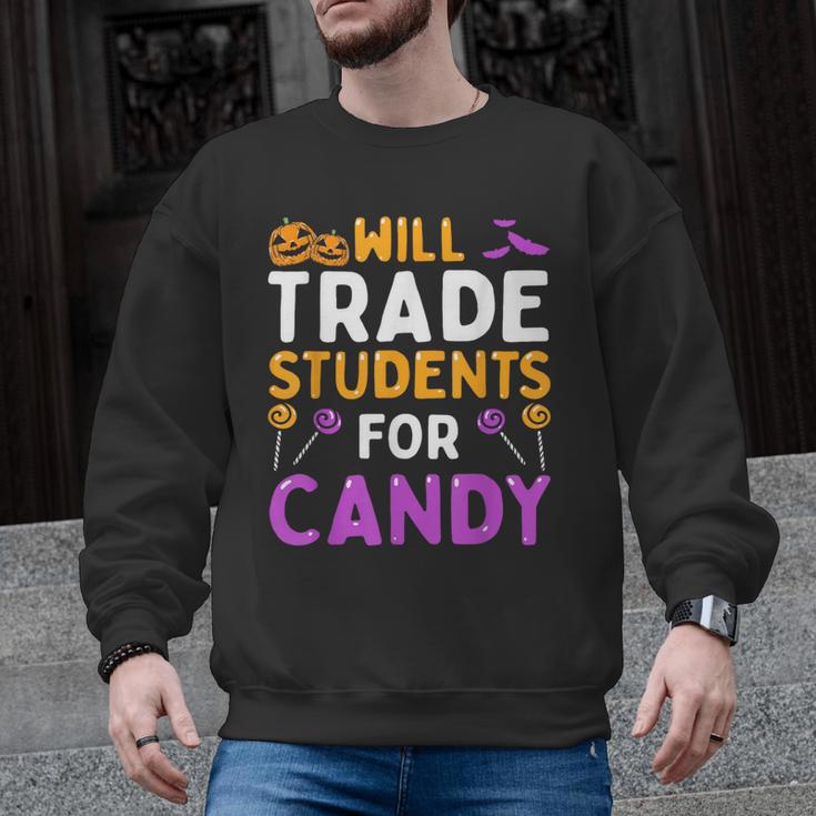 Will Trade Students For Candy Cute Halloween Costume Teacher For Men Women Kids Men Graphic Sweatshirt