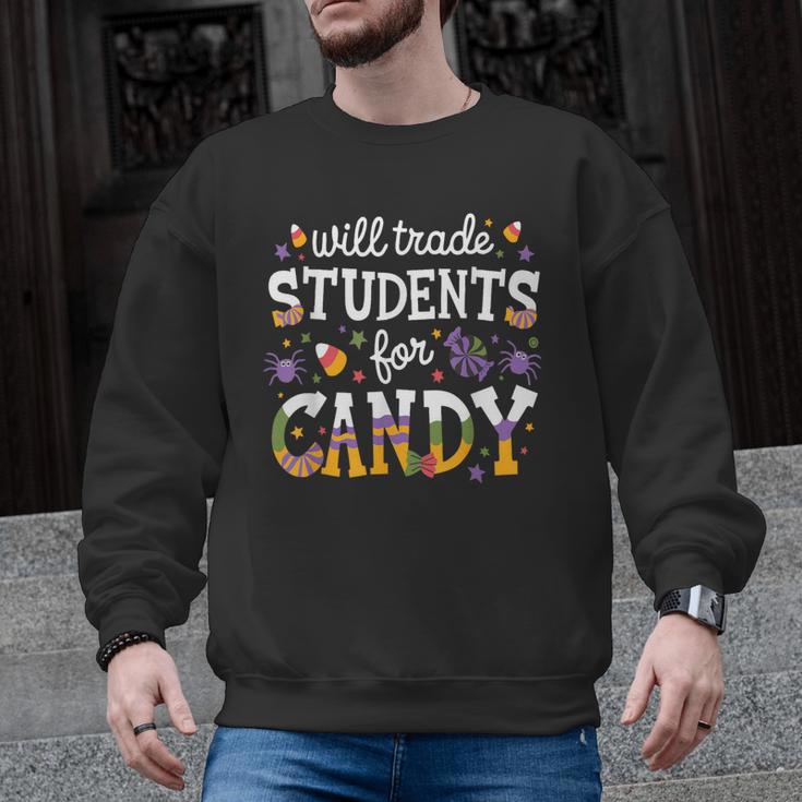 Will Trade Students For Candy Teacher Halloween Costume Tee Men Graphic Sweatshirt