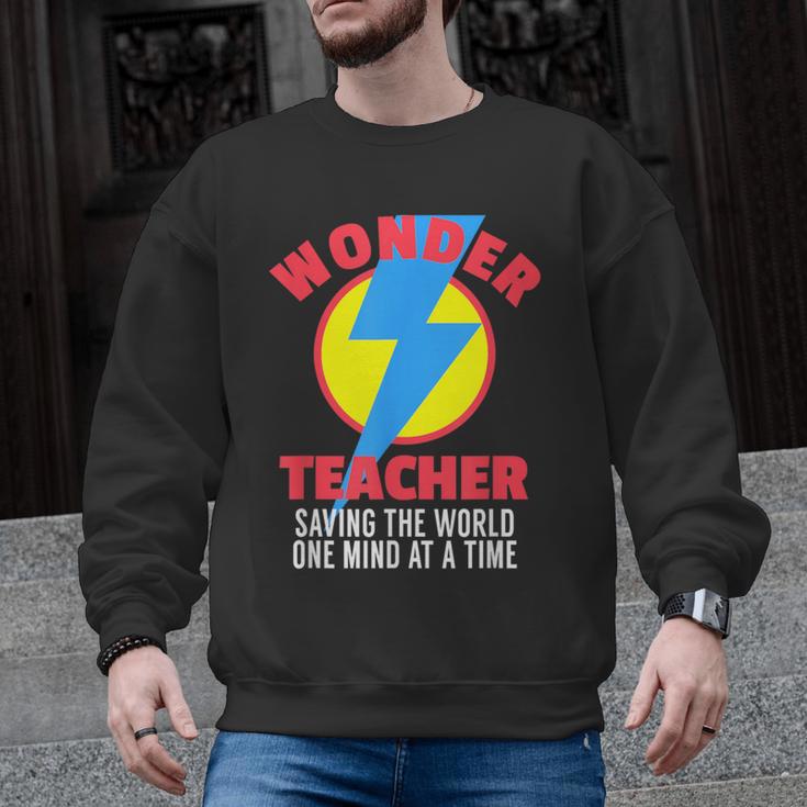 Wonder Teacher Costume Shirt Teacher Halloween Costume Tee Men Graphic Sweatshirt