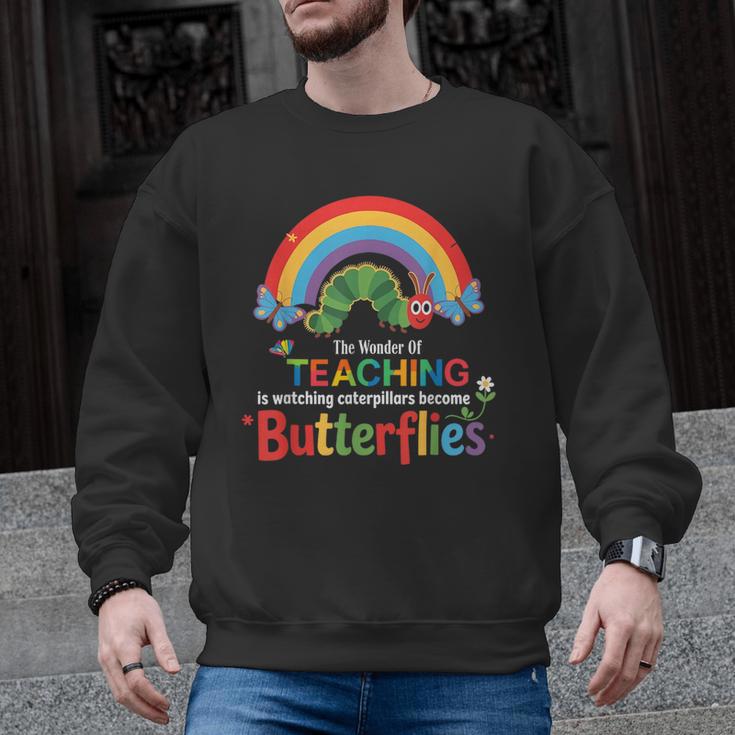 The Wonder Of Teaching Is Watching Caterpillars Teacher Men Graphic Sweatshirt