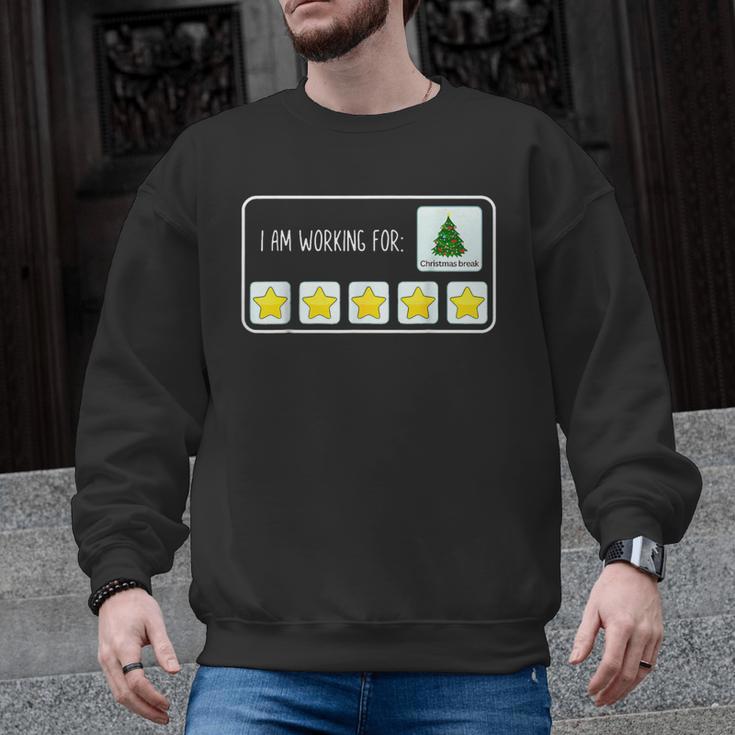 I Am Working For Christmas Break Teacher Christmas Men Graphic Sweatshirt
