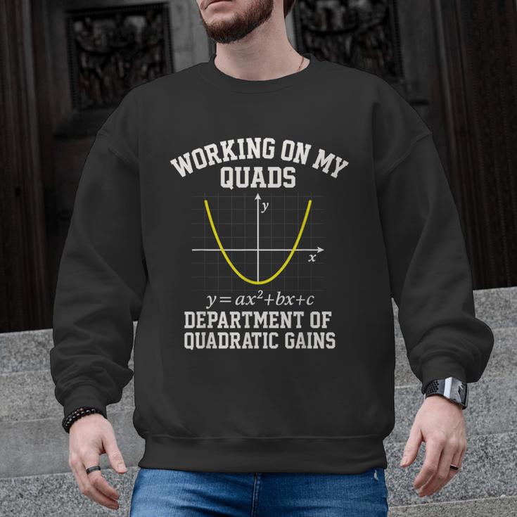 Working On My Quads Algebra Math Gym Teacher Men Graphic Sweatshirt