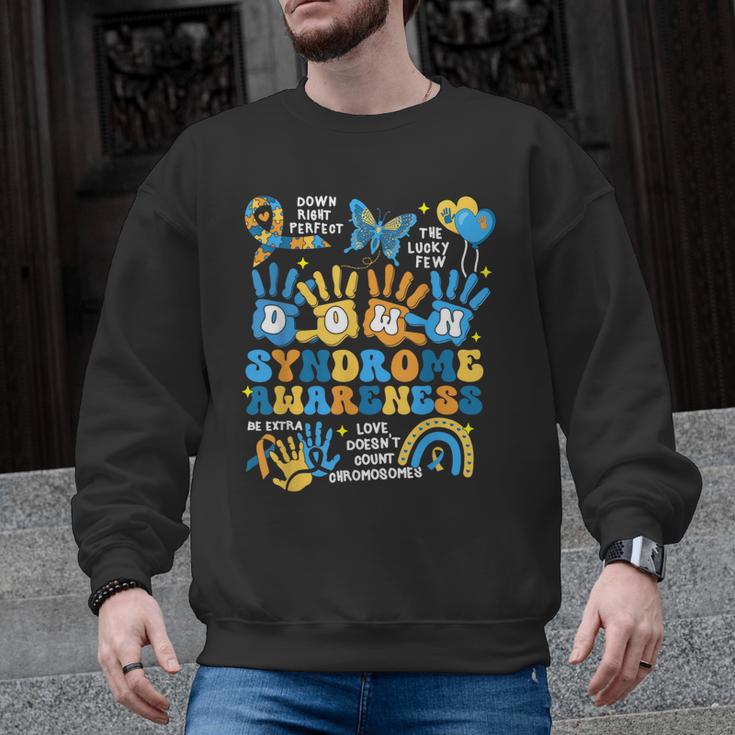 World Down Syndrome Day Awareness T21 Teacher Women Men Kids Men Graphic Sweatshirt