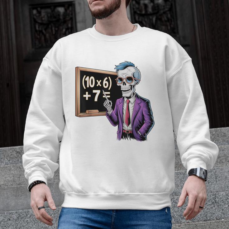 67 Math Teacher Meme Brainrot Six Seven Halloween Equation Men Graphic Sweatshirt