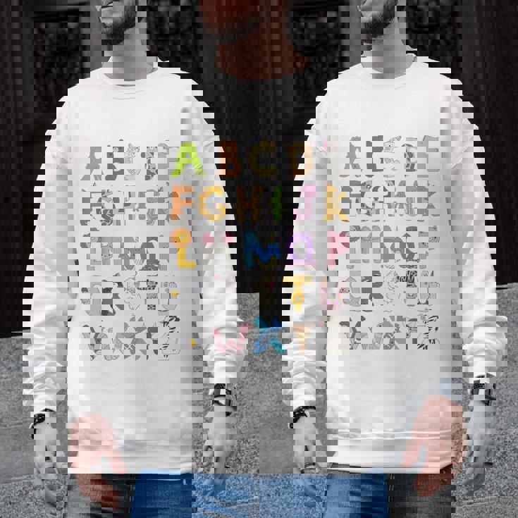 ABC Animals Alphabet Graphic Boys Girls Kindergarten Teacher Men Graphic Sweatshirt