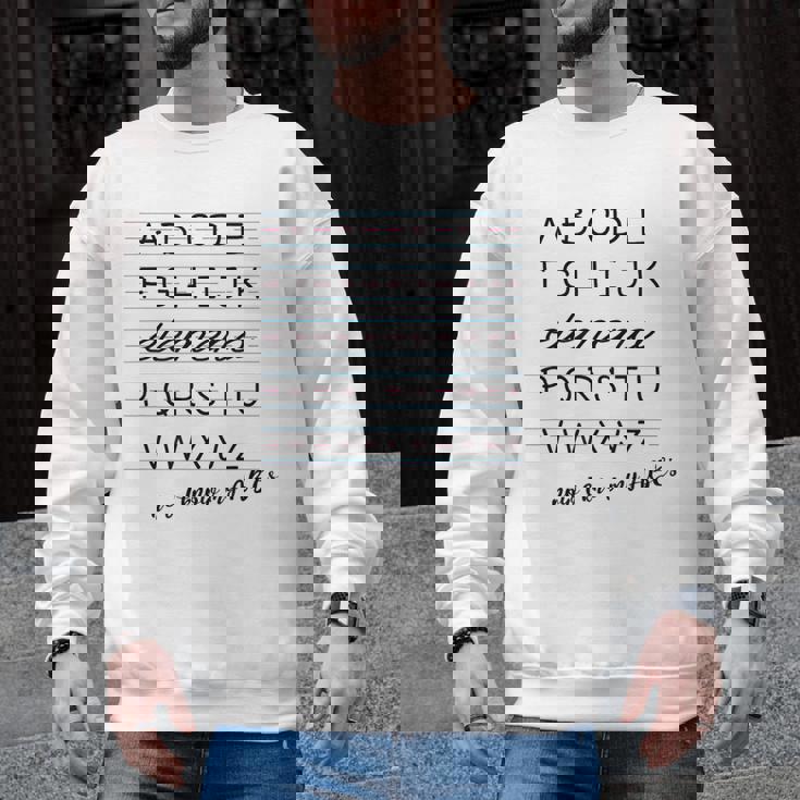 ABC Elemeno Shirt Alphabet Kindergarten Preschool Teacher Men Graphic Sweatshirt