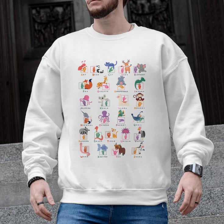 American Sign Language For Teachers ASL Alphabet Men Graphic Sweatshirt