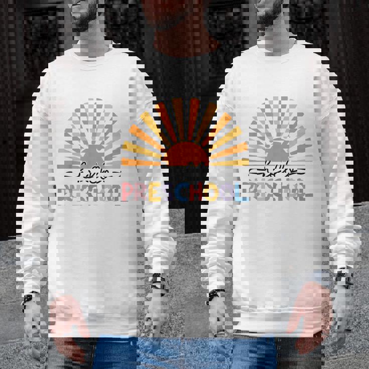 Back To School Hello Preschool For Kids Teacher Women Men Graphic Sweatshirt