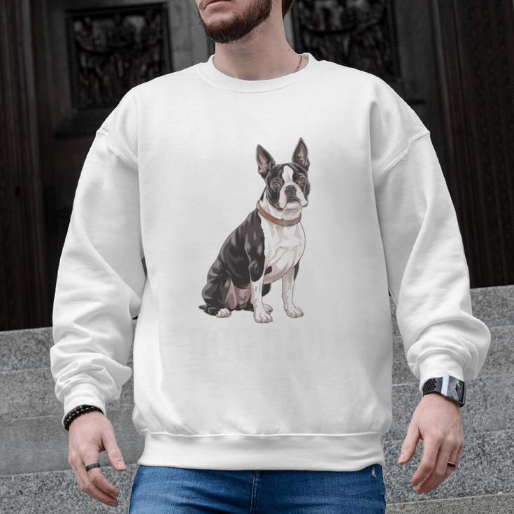 Boston Terrier Dog Dad Boston Terrier Dog Lovers Men Graphic Sweatshirt