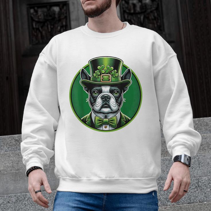 Boston Terrier Dog St Patricks Day Irish Pet Lover Men Women Kids Men Graphic Sweatshirt