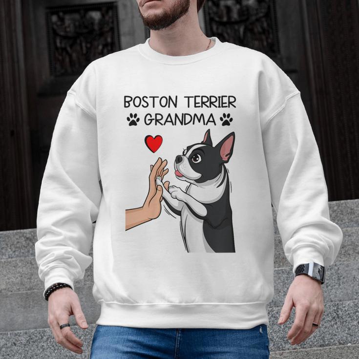 Boston Terrier Grandma Mother's Day Dog Mom Men Graphic Sweatshirt
