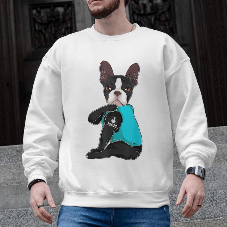 Boston Terrier I Love Mom Apparel Men Graphic Sweatshirt