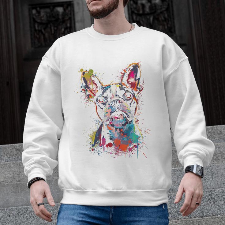 Boston Terrier Splash Men Graphic Sweatshirt